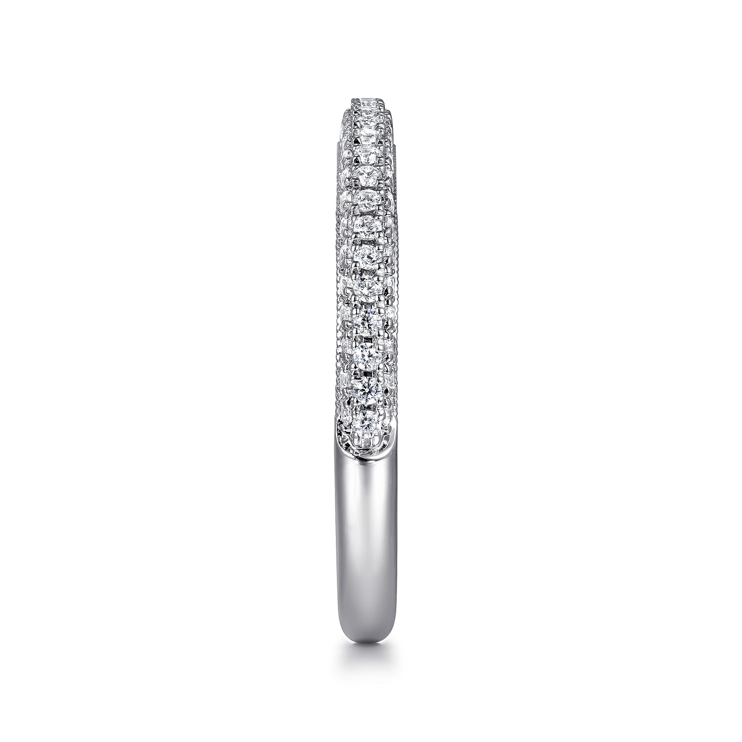 14K White Gold Diamond Matching Wedding Band - 0.37 ct - Shot 5