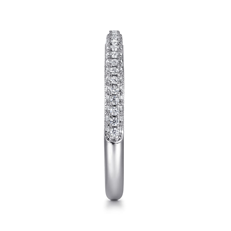 14K White Gold Diamond Matching Wedding Band - 0.37 ct - Shot 5