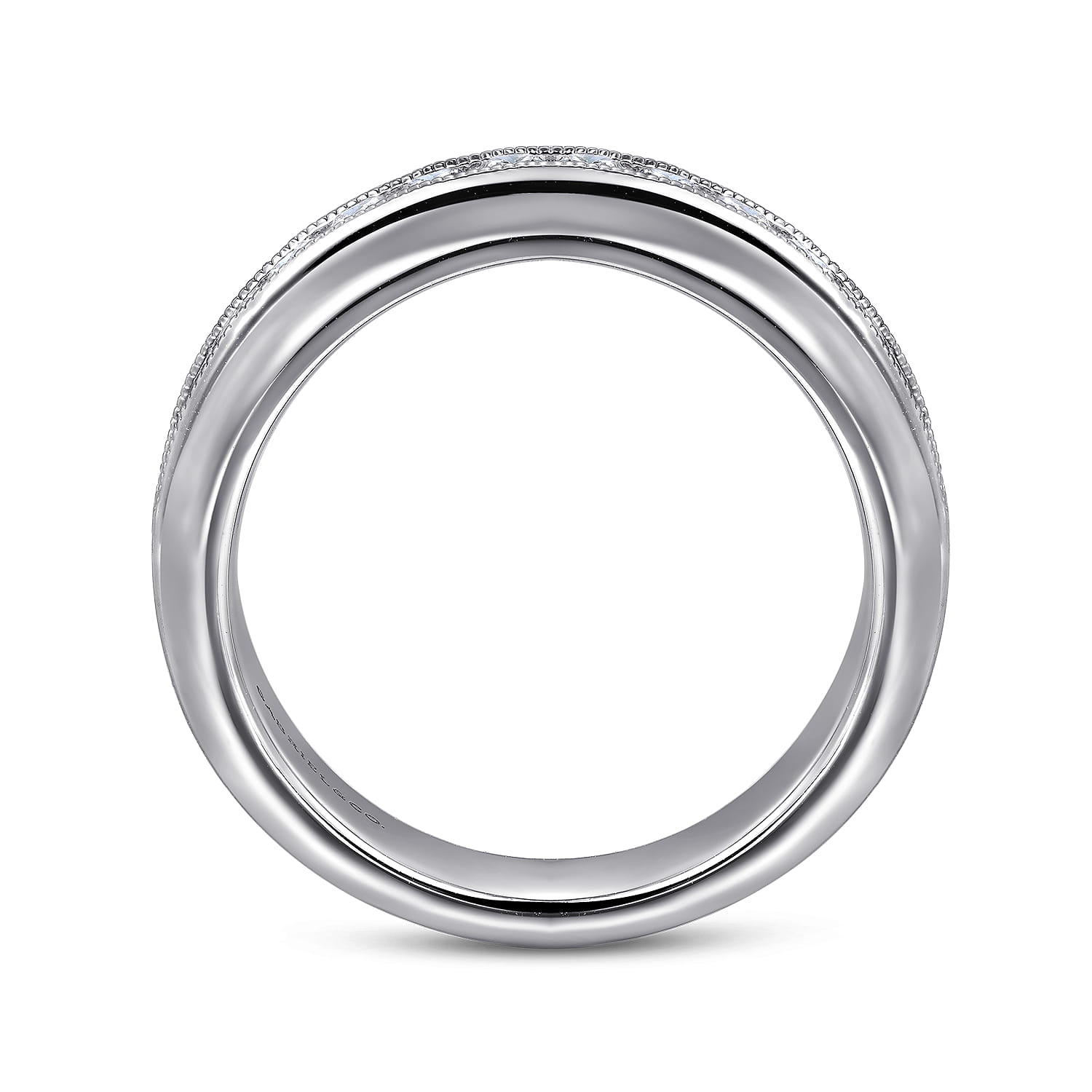 14K White Gold Diamond Matching Wedding Band - 0.5 ct - Shot 2