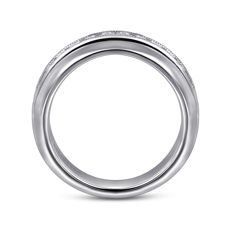 14K White Gold Diamond Matching Wedding Band - 0.5 ct - Shot 2