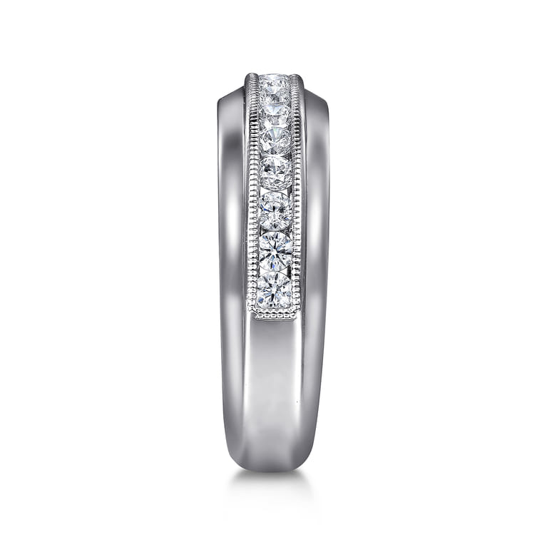 14K White Gold Diamond Matching Wedding Band - 0.5 ct - Shot 5