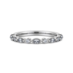14K White Gold Diamond Matching Wedding Band