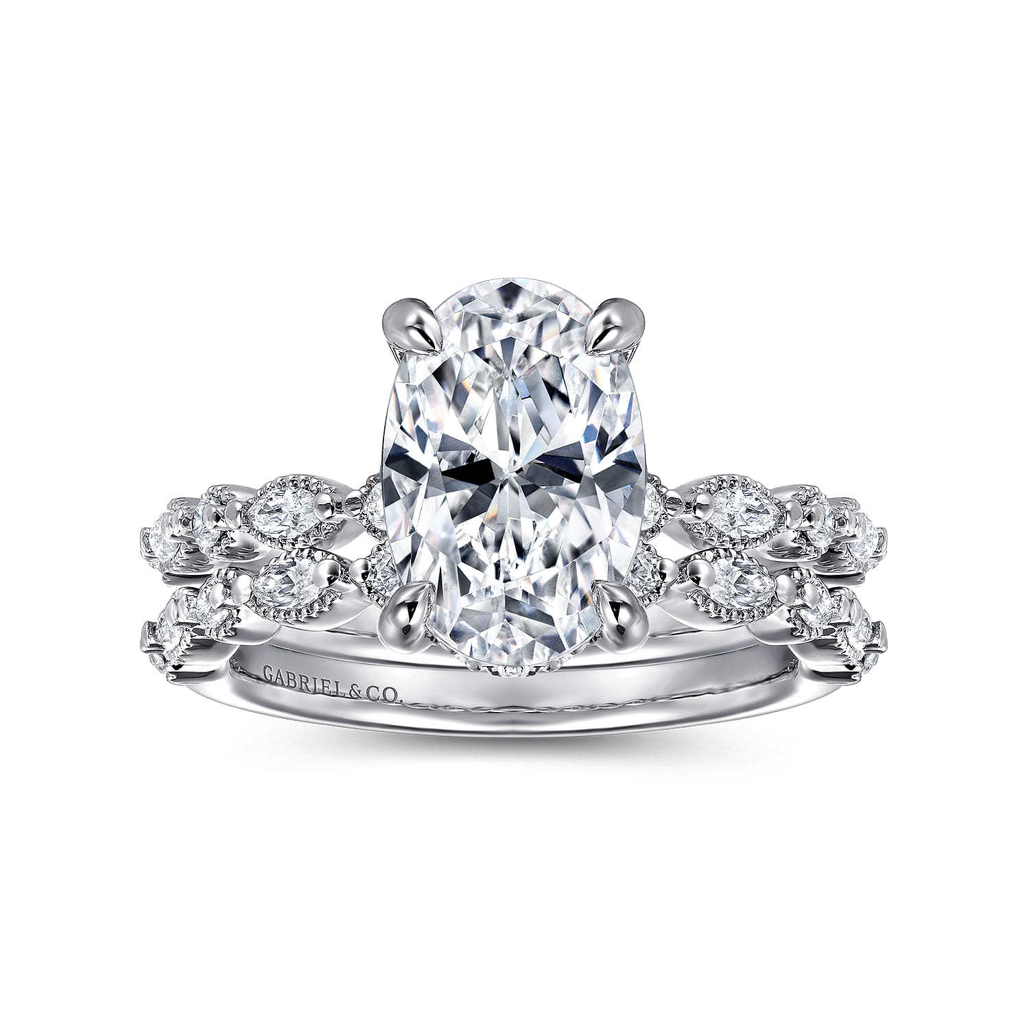 14K White Gold Diamond Matching Wedding Band - 0.24 ct - Shot 4