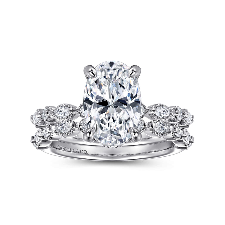 14K White Gold Diamond Matching Wedding Band - 0.24 ct - Shot 4