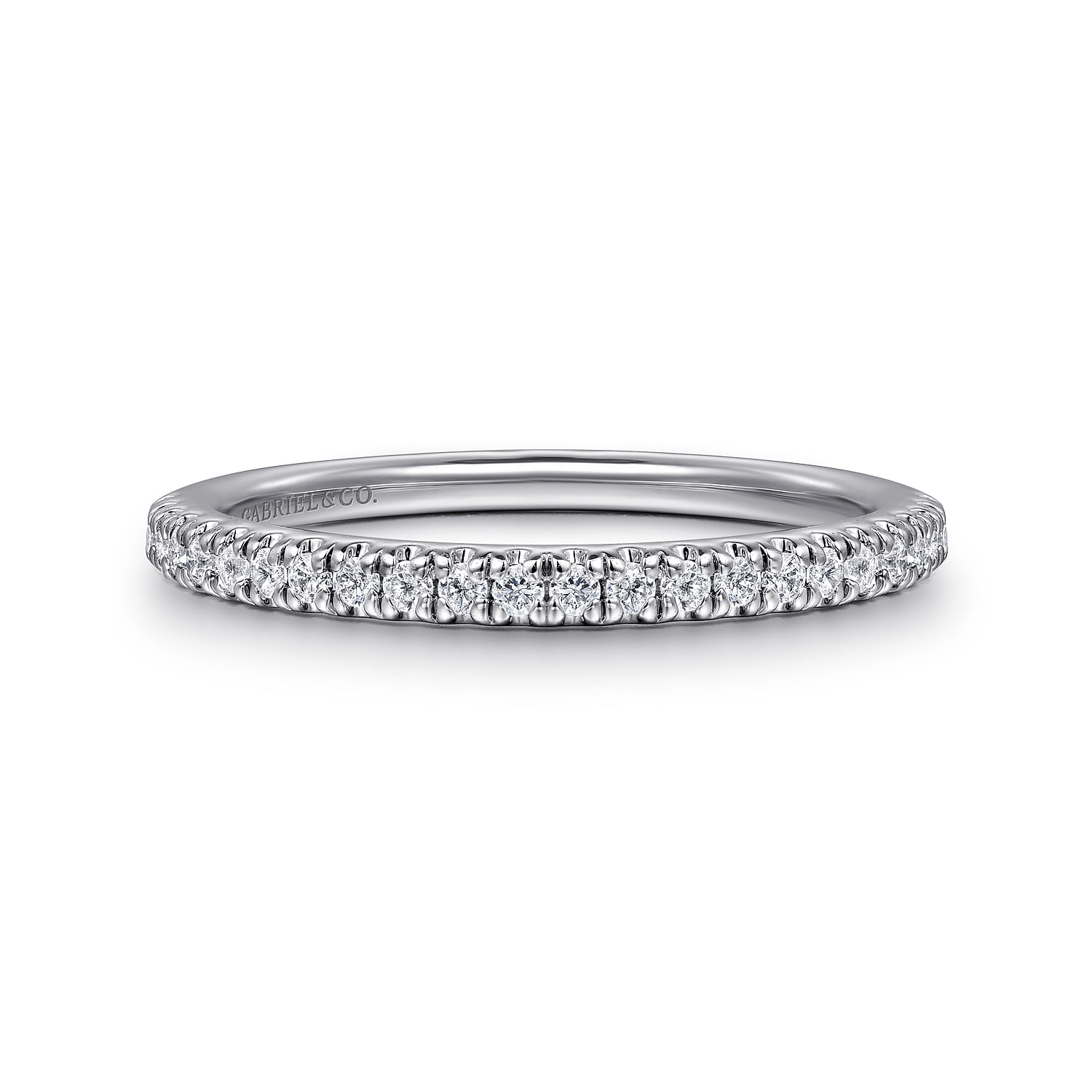 14K White Gold Diamond Matching Wedding Band - 0.17 ct - Shot 1