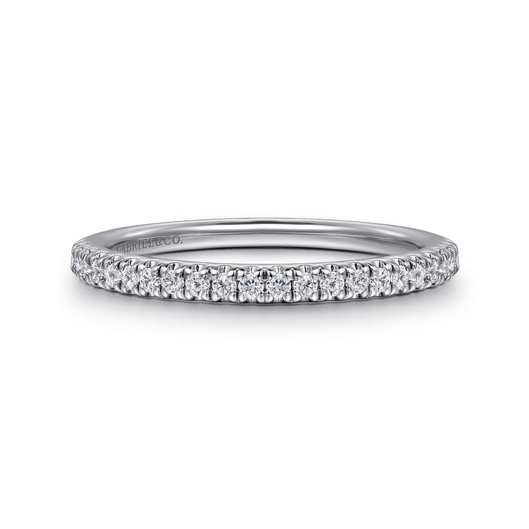 14K White Gold Diamond Matching Wedding Band - 0.17 ct - Shot 1