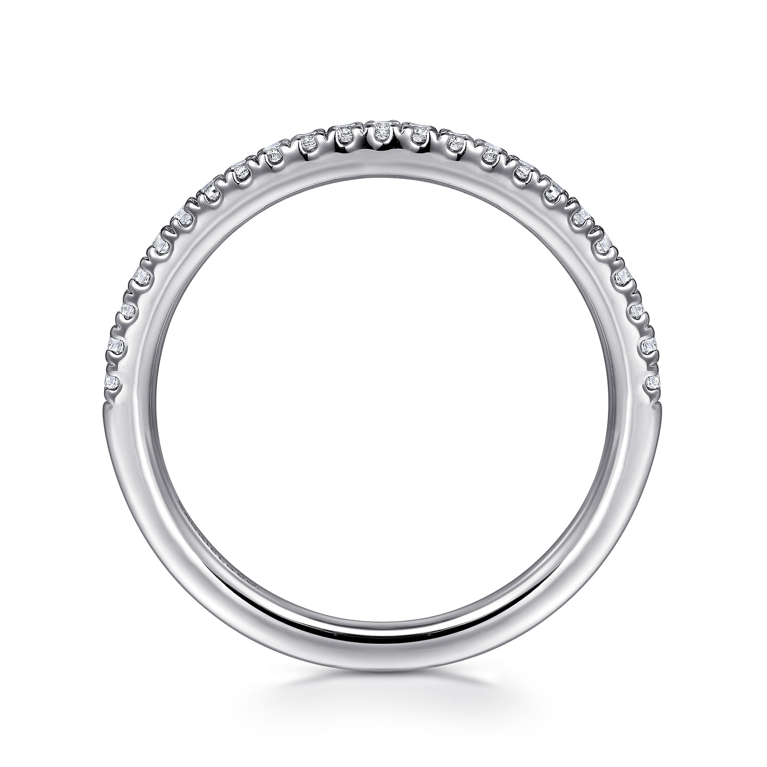 14K White Gold Diamond Matching Wedding Band - 0.17 ct - Shot 2