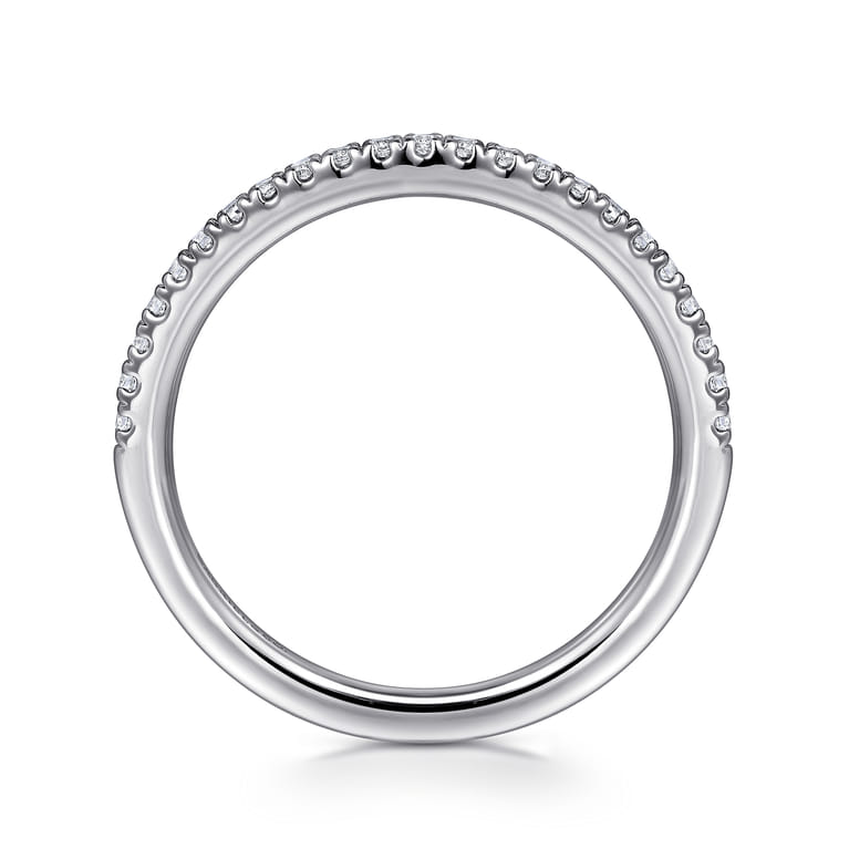 14K White Gold Diamond Matching Wedding Band - 0.17 ct - Shot 2