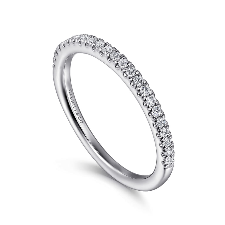 14K White Gold Diamond Matching Wedding Band - 0.17 ct - Shot 3