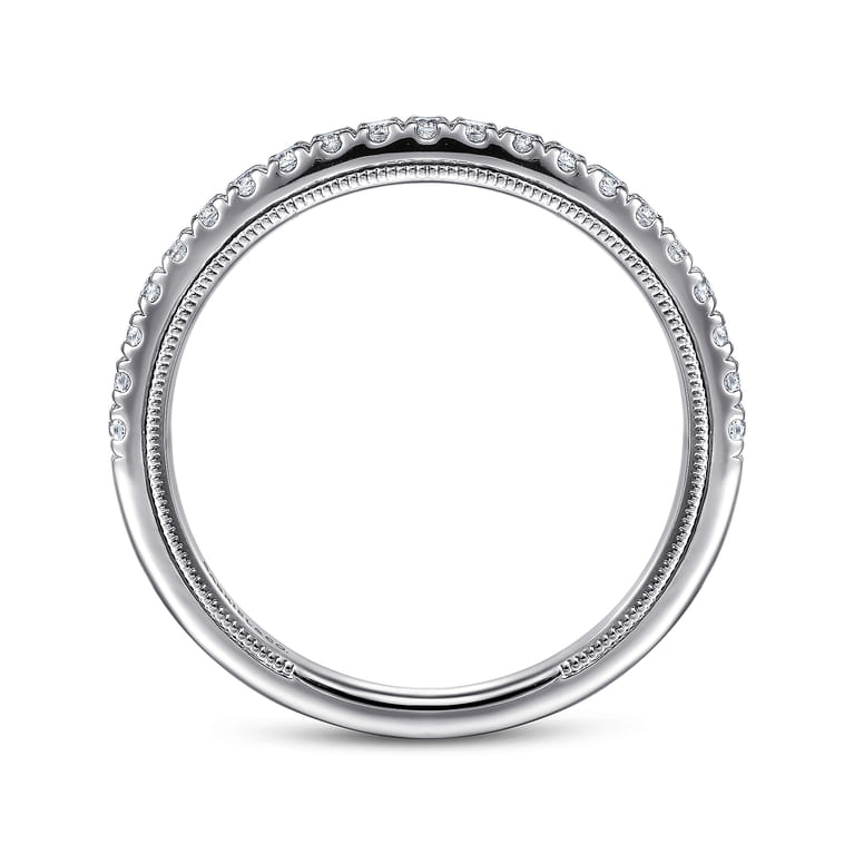 14K White Gold Diamond Matching Wedding Band - 0.24 ct - Shot 2