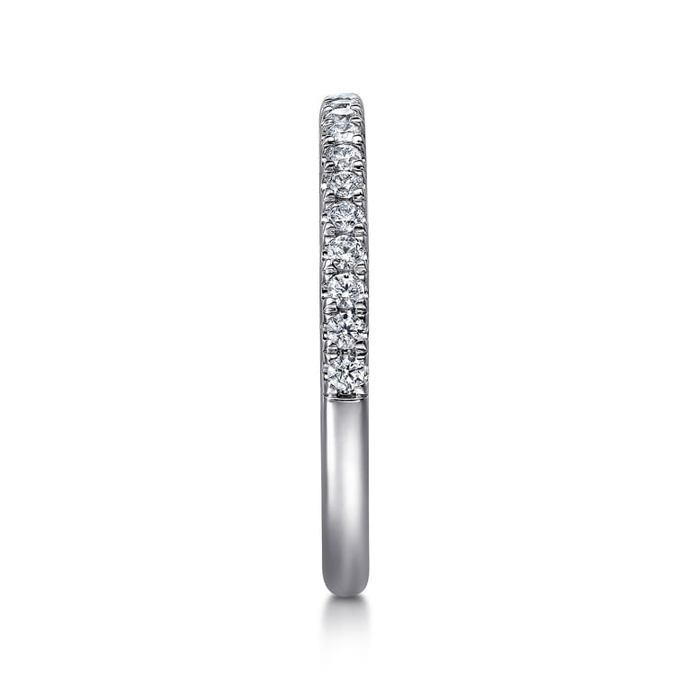 14K White Gold Diamond Matching Wedding Band - 0.24 ct - Shot 5