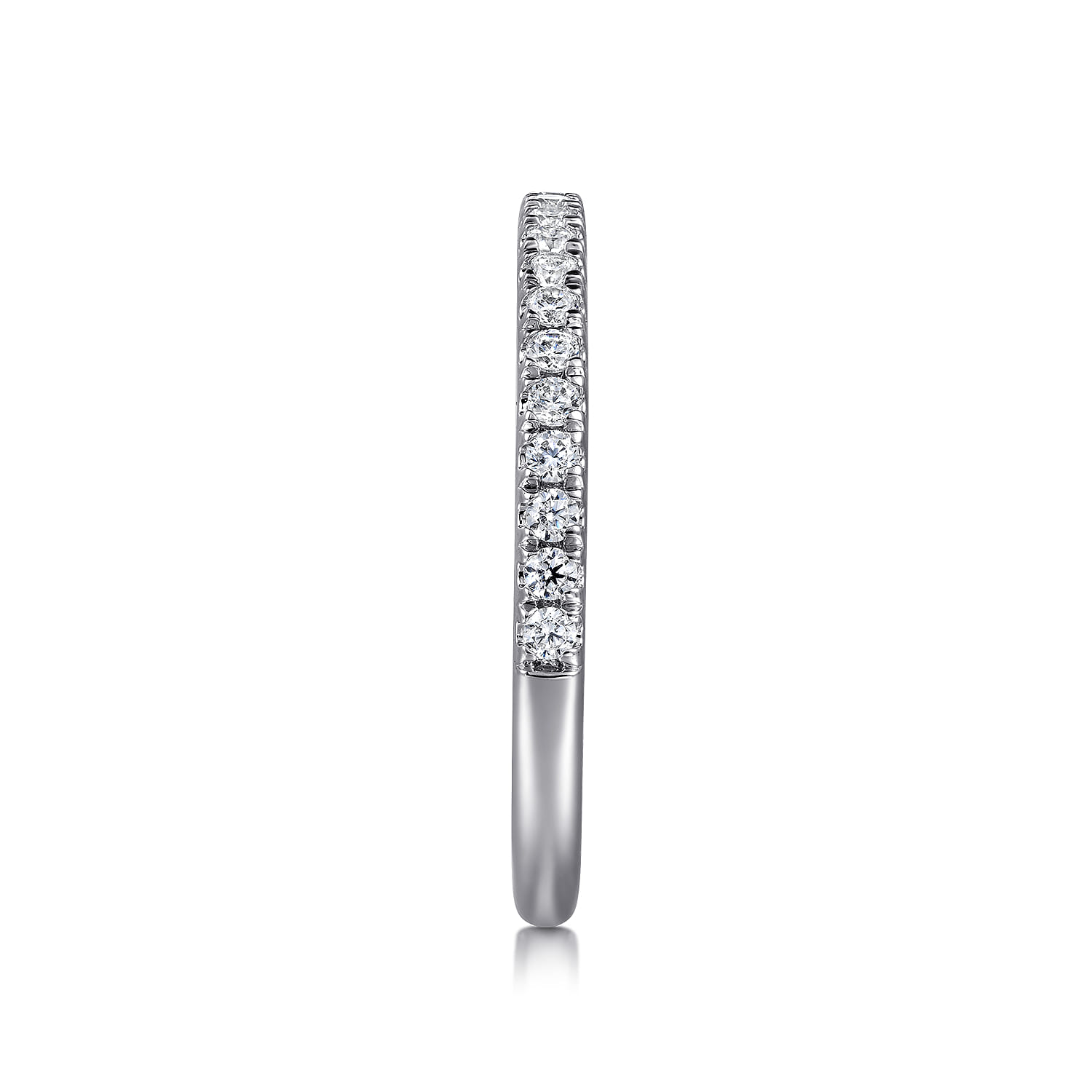 14K White Gold Diamond Matching Wedding Band - 0.24 ct - Shot 5