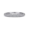 14K White Gold Diamond Matching Wedding Band - 0.52 ct