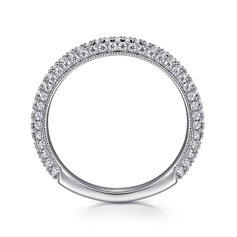 14K White Gold Diamond Matching Wedding Band - 0.52 ct - Shot 2