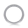 14K White Gold Diamond Matching Wedding Band - 0.52 ct