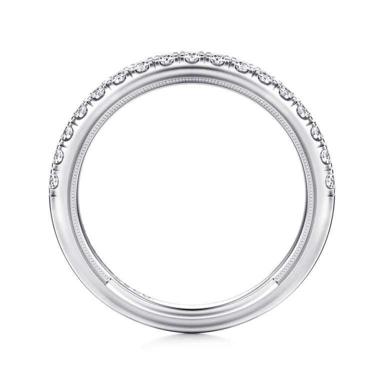 14K White Gold Diamond Matching Wedding Band - 0.35 ct - Shot 2
