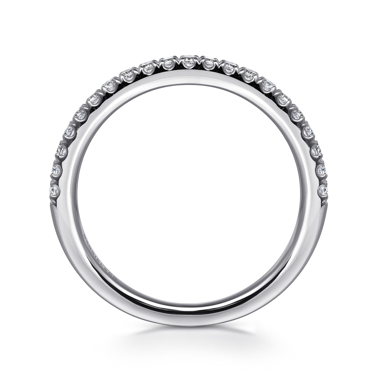 14K White Gold Diamond Matching Wedding Band - 0.25 ct - Shot 2