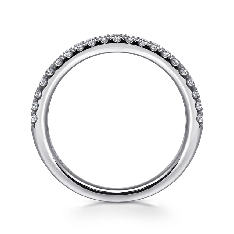 14K White Gold Diamond Matching Wedding Band - 0.25 ct - Shot 2