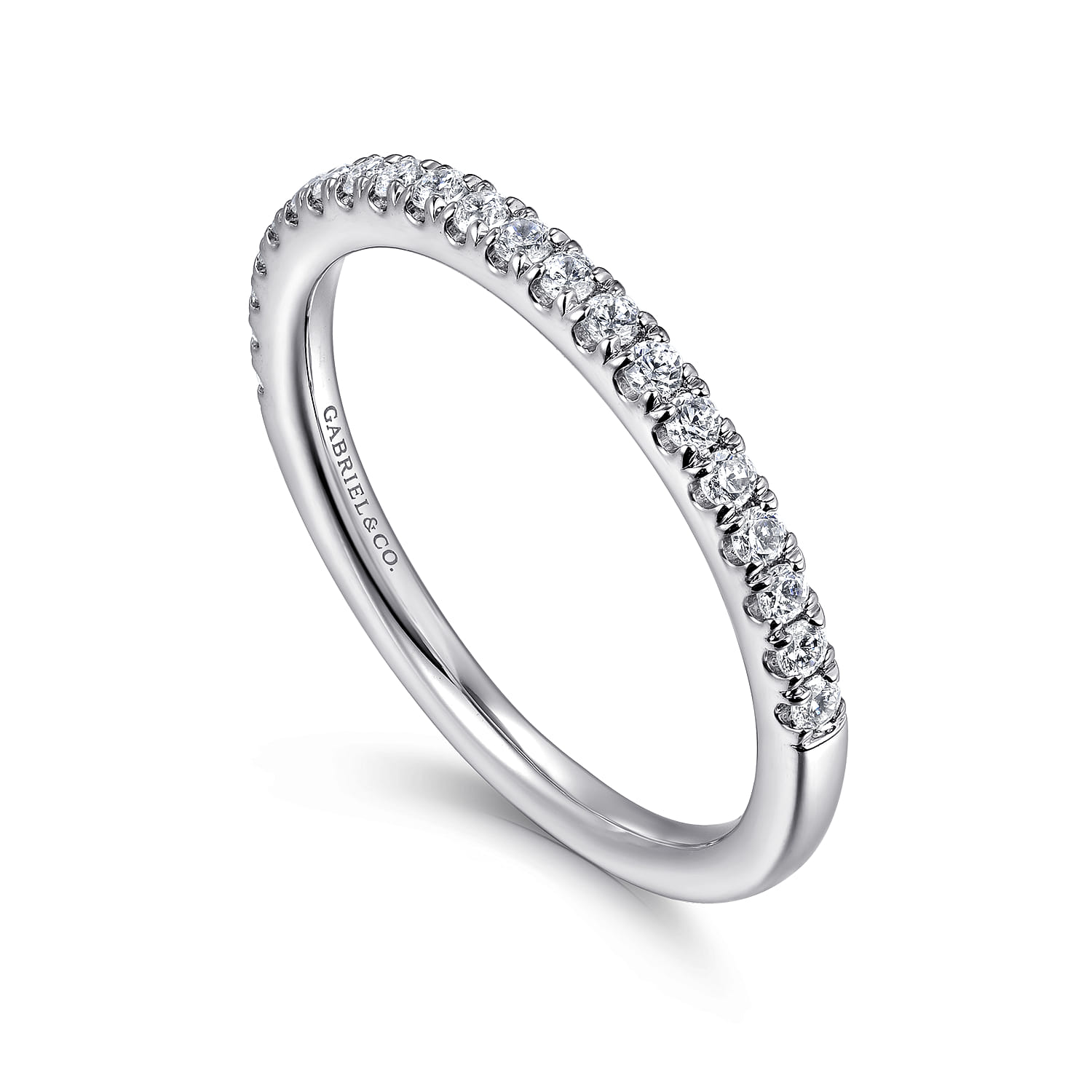 14K White Gold Diamond Matching Wedding Band - 0.25 ct - Shot 3