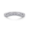 14K White Gold Diamond Matching Wedding Band - 0.19 ct