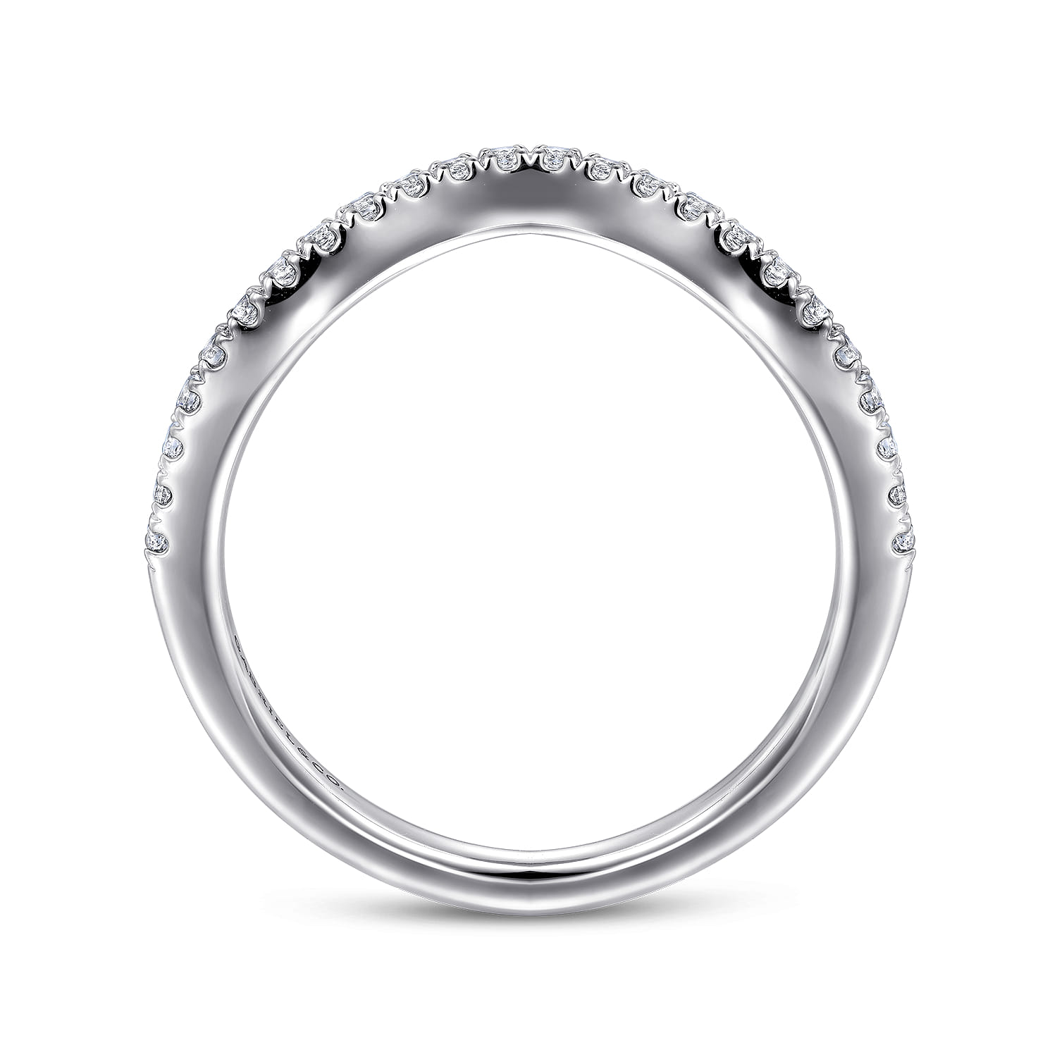 14K White Gold Diamond Matching Wedding Band - 0.19 ct - Shot 2