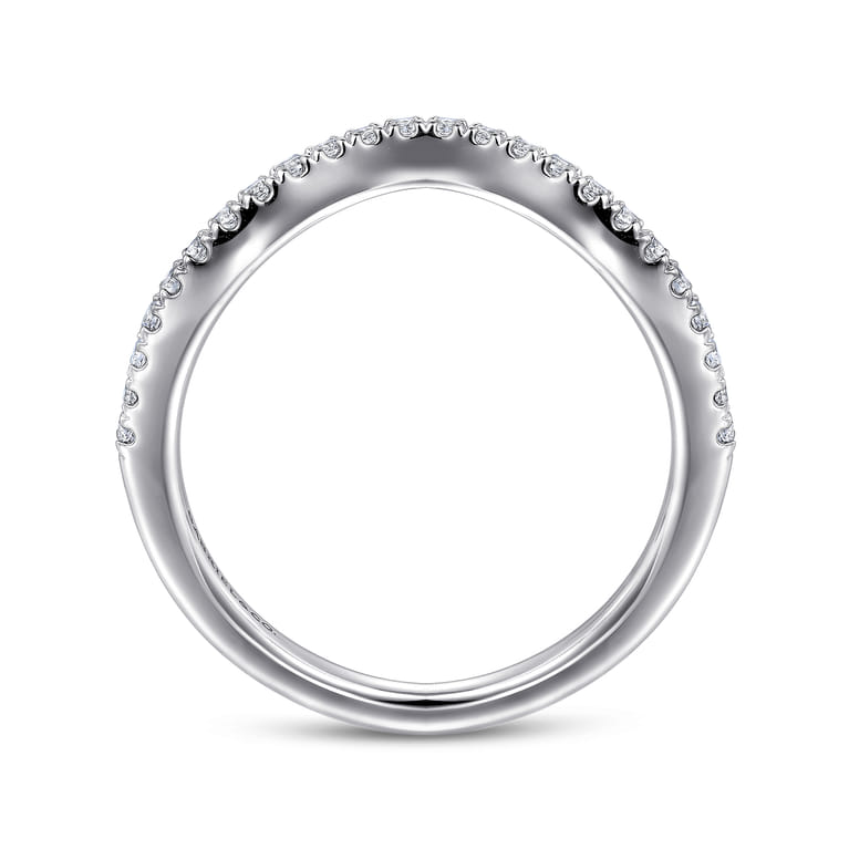 14K White Gold Diamond Matching Wedding Band - 0.19 ct - Shot 2