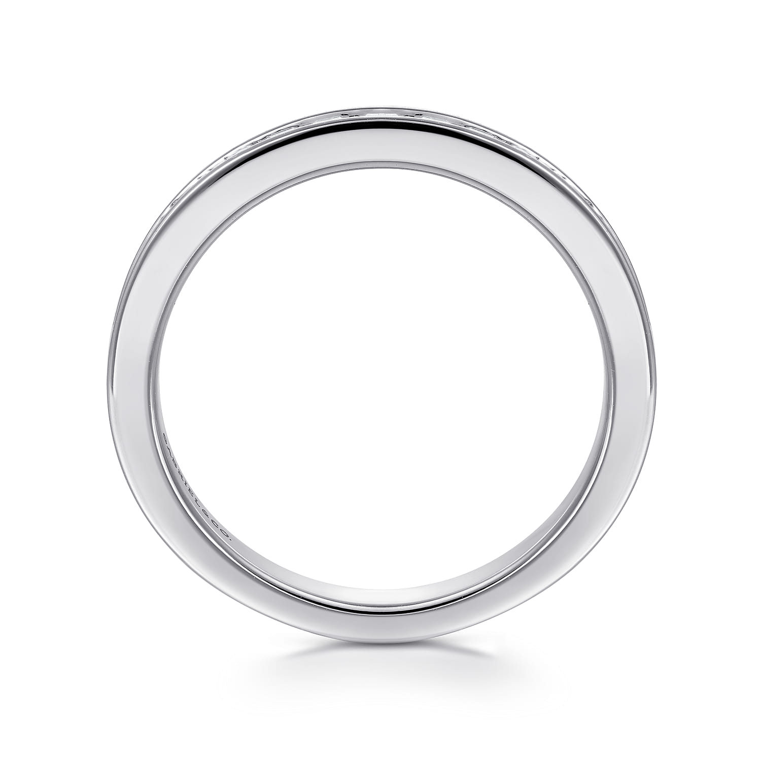 14K White Gold Diamond Matching Wedding Band - 0.65 ct - Shot 2