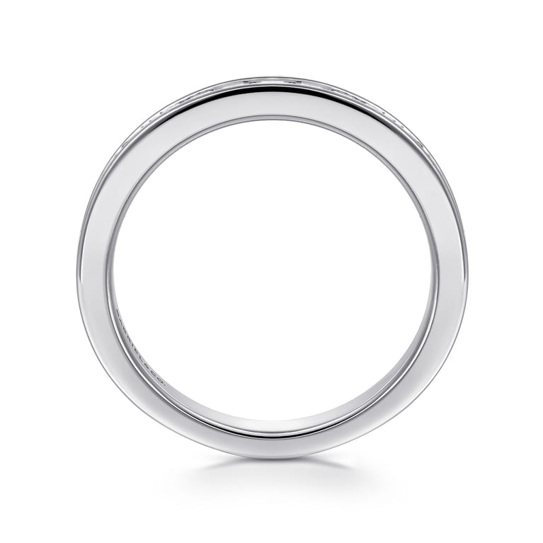 14K White Gold Diamond Matching Wedding Band - 0.65 ct - Shot 2