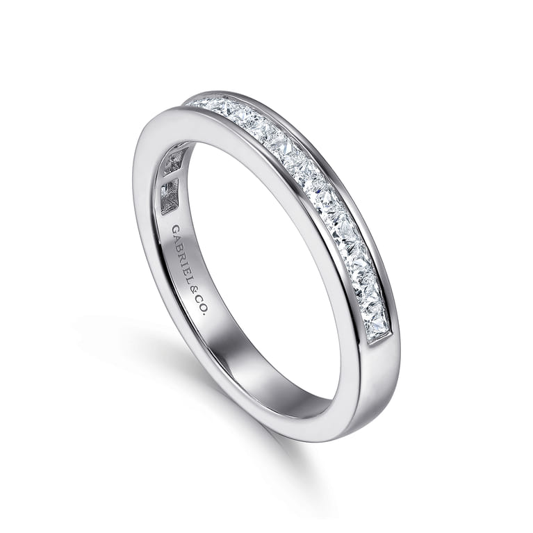 14K White Gold Diamond Matching Wedding Band - 0.65 ct - Shot 3