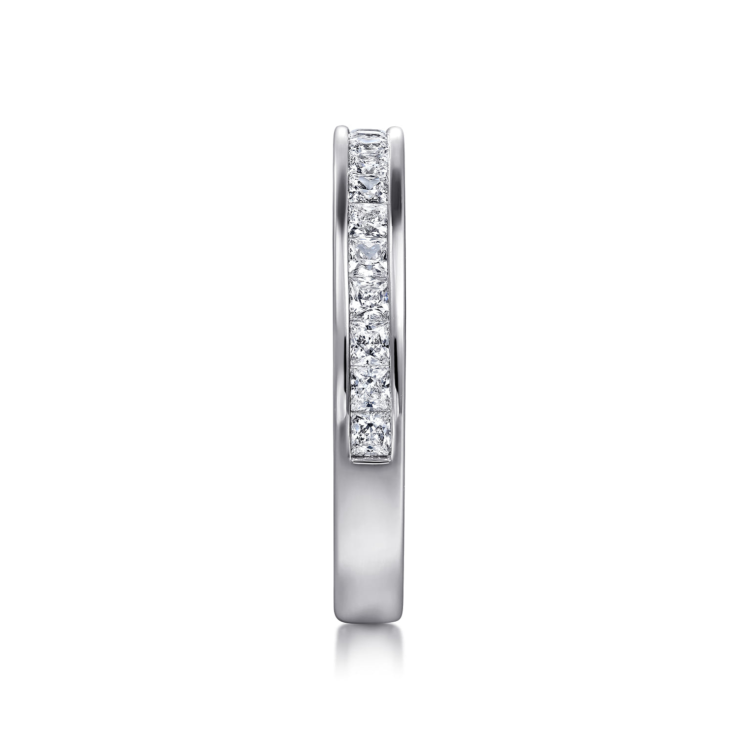 14K White Gold Diamond Matching Wedding Band - 0.65 ct - Shot 5