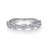 14K White Gold Diamond Matching Wedding Band - 0.34 ct