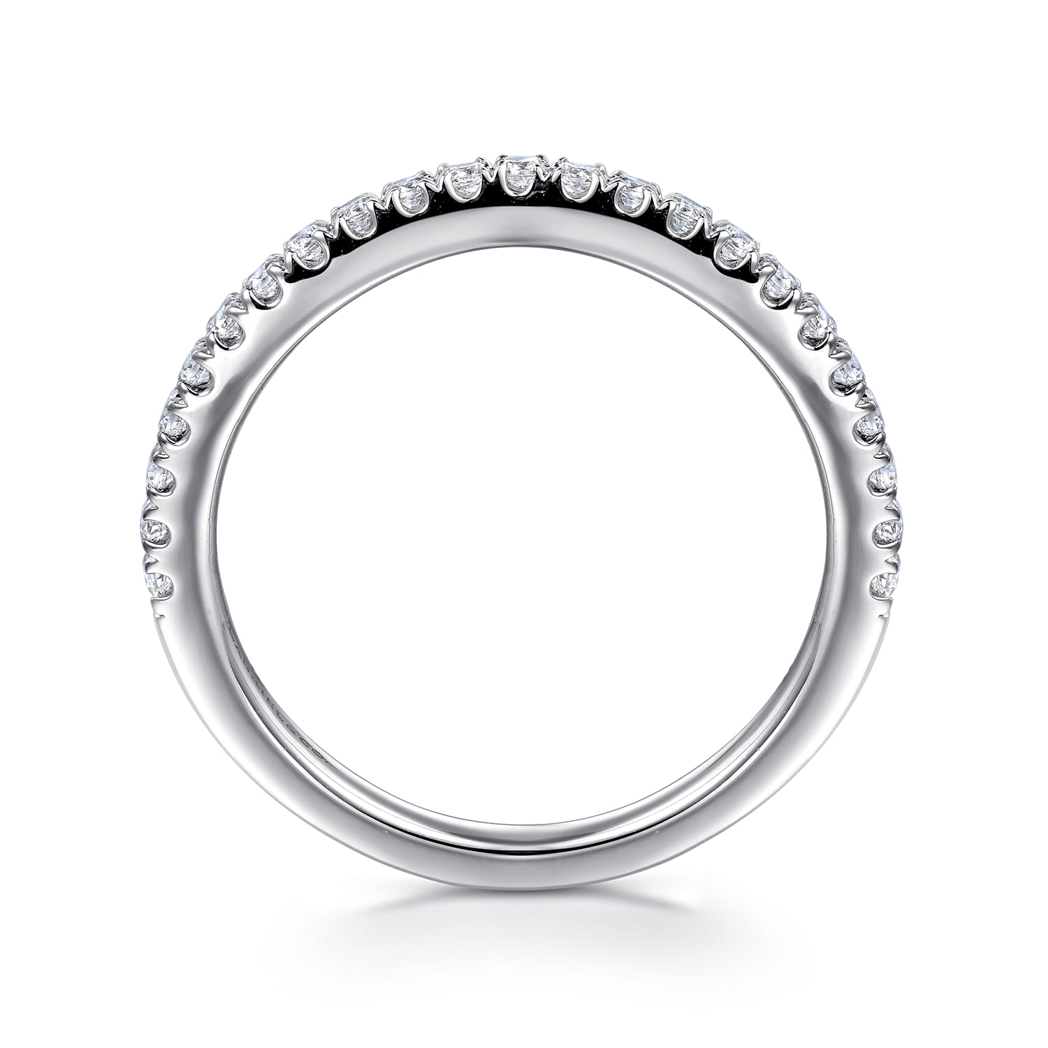 14K White Gold Diamond Matching Wedding Band - 0.29 ct - Shot 2