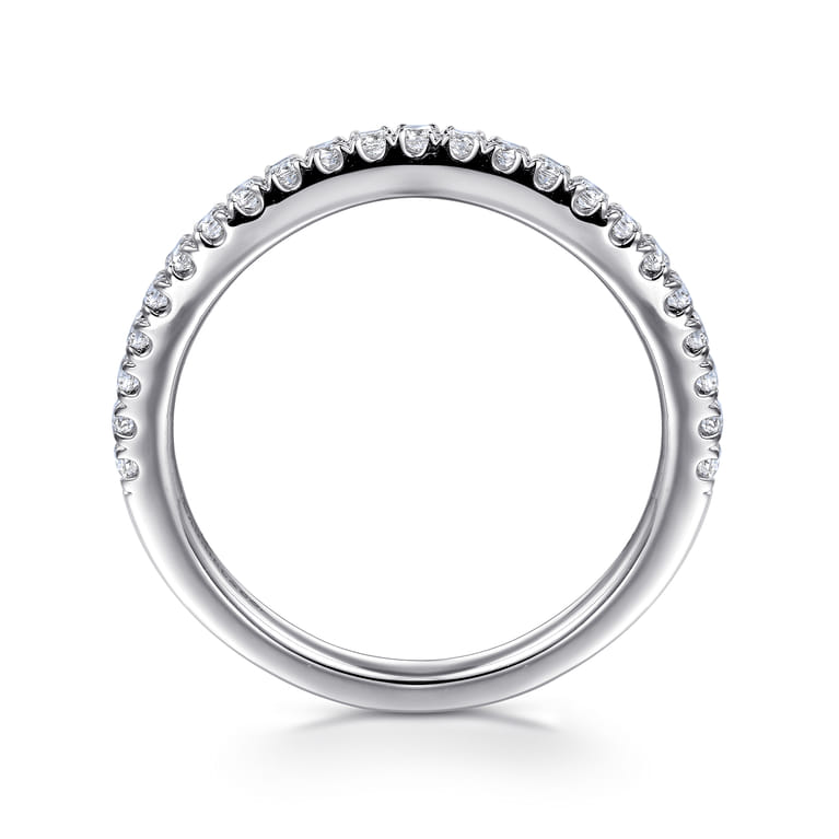 14K White Gold Diamond Matching Wedding Band - 0.29 ct - Shot 2