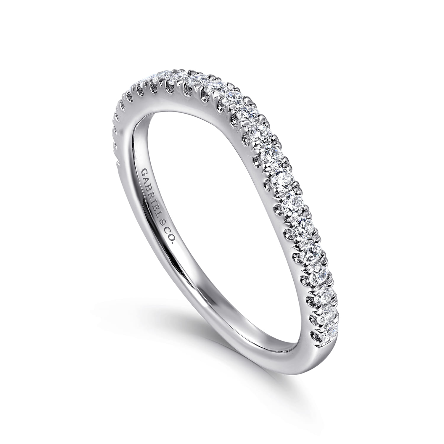 14K White Gold Diamond Matching Wedding Band - 0.29 ct - Shot 3