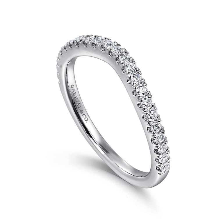 14K White Gold Diamond Matching Wedding Band - 0.29 ct - Shot 3