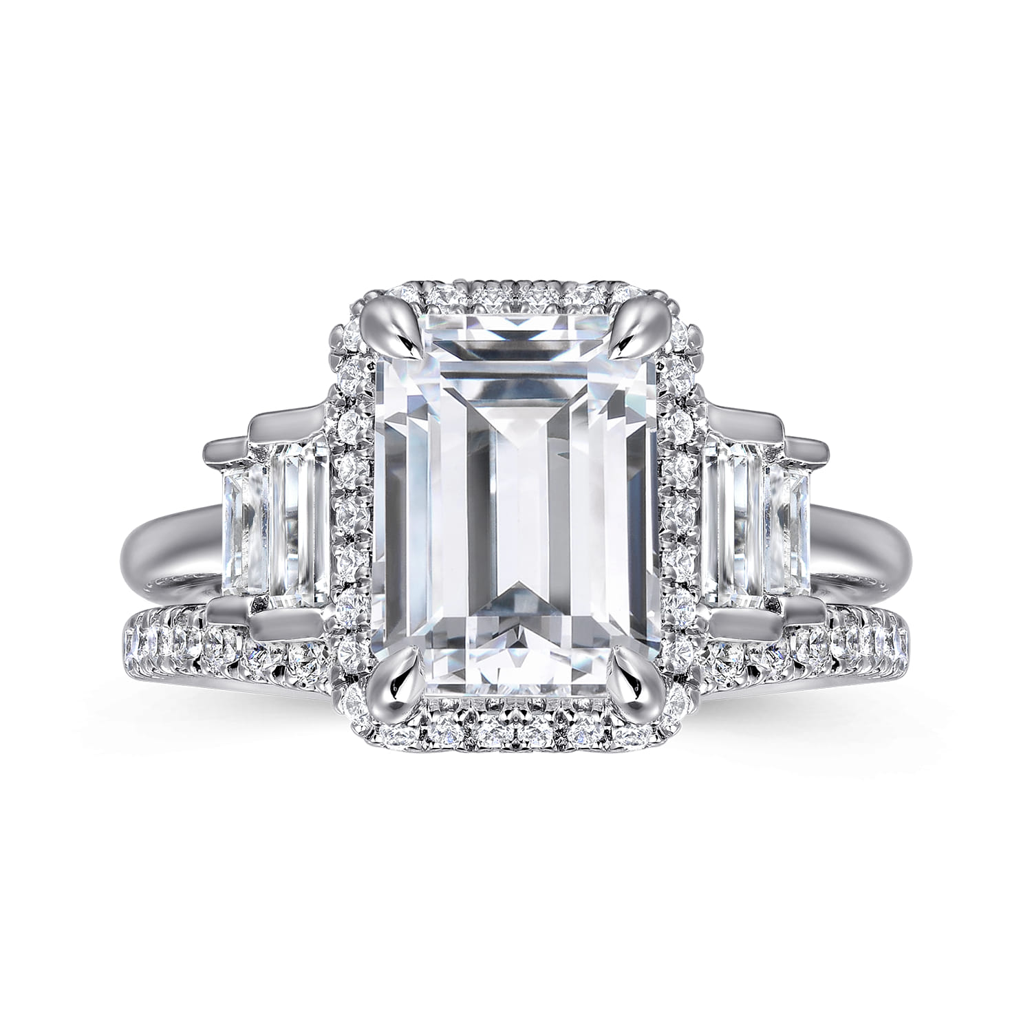 14K White Gold Diamond Matching Wedding Band - 0.29 ct - Shot 4