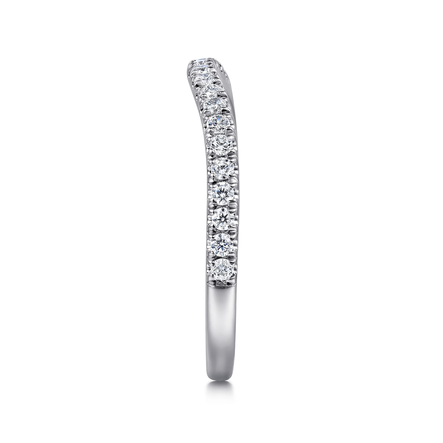 14K White Gold Diamond Matching Wedding Band - 0.29 ct - Shot 5