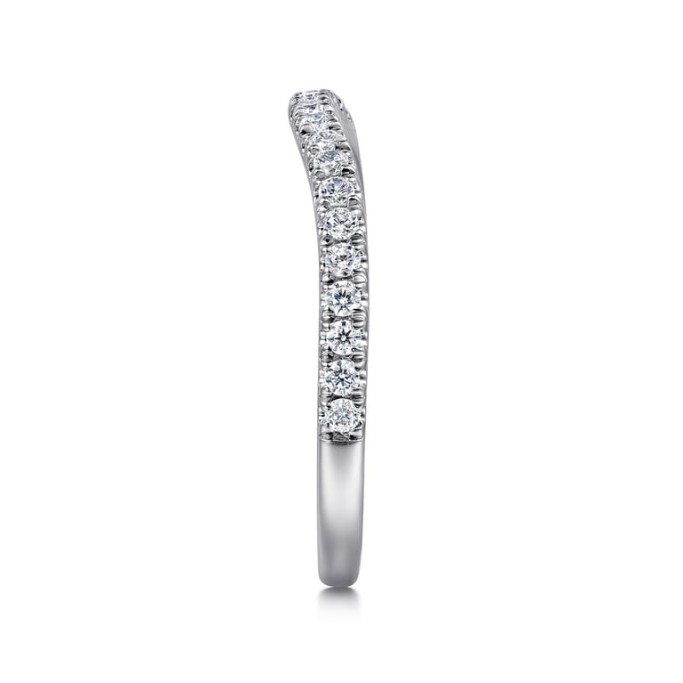 14K White Gold Diamond Matching Wedding Band - 0.29 ct - Shot 5
