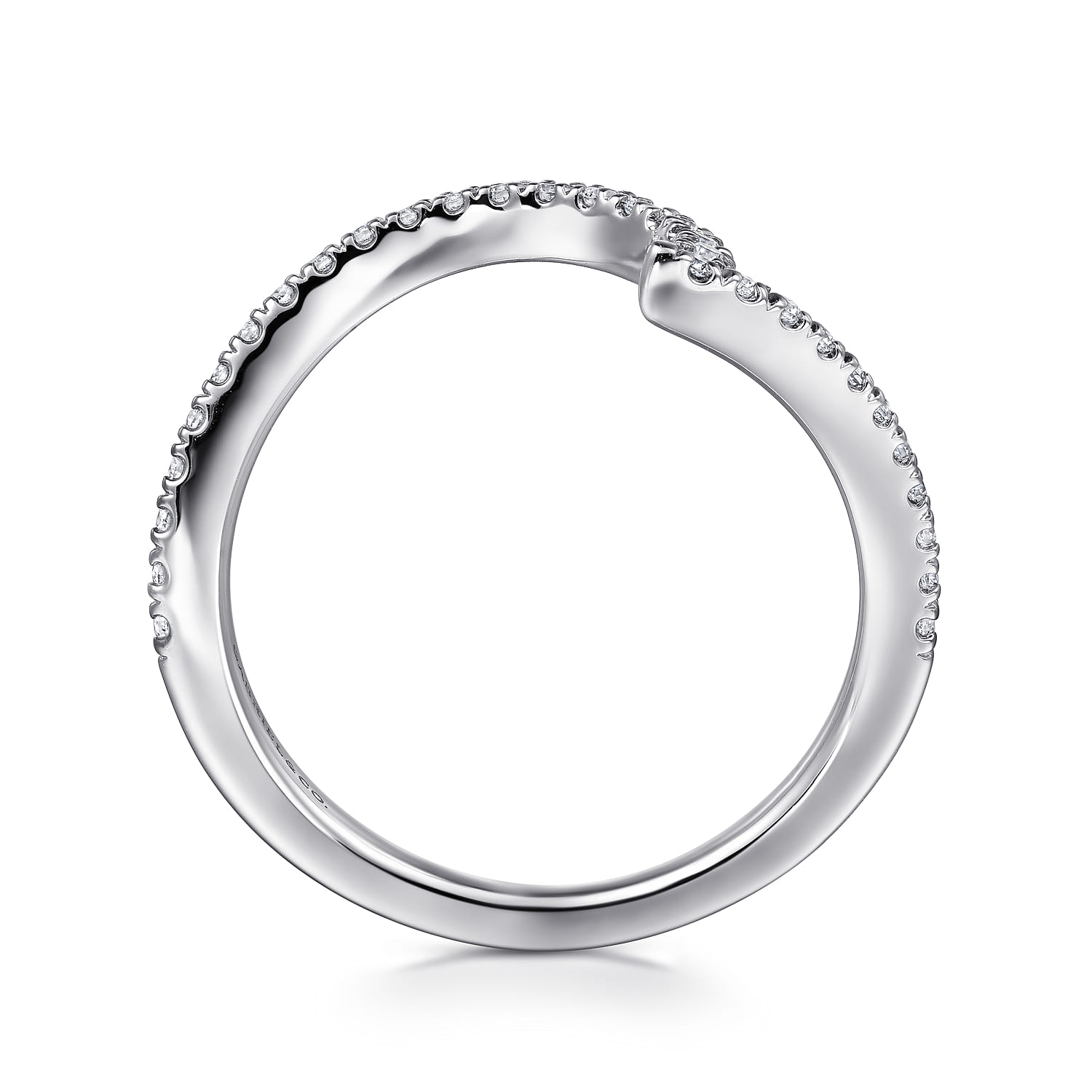 14K White Gold Diamond Matching Wedding Band - 0.21 ct - Shot 2