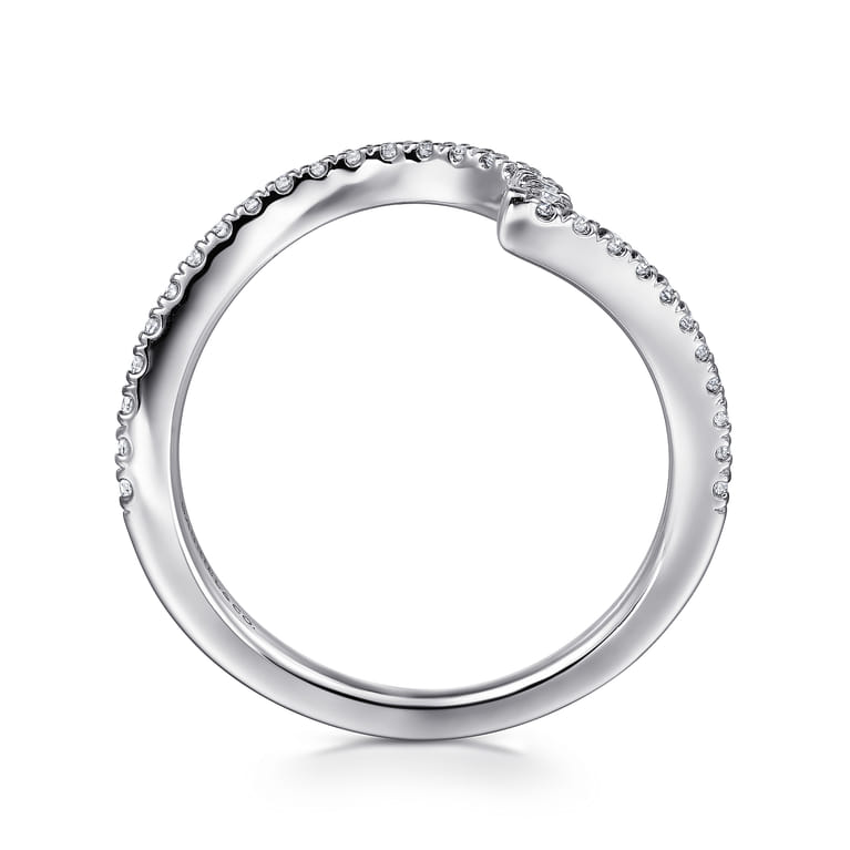 14K White Gold Diamond Matching Wedding Band - 0.21 ct - Shot 2