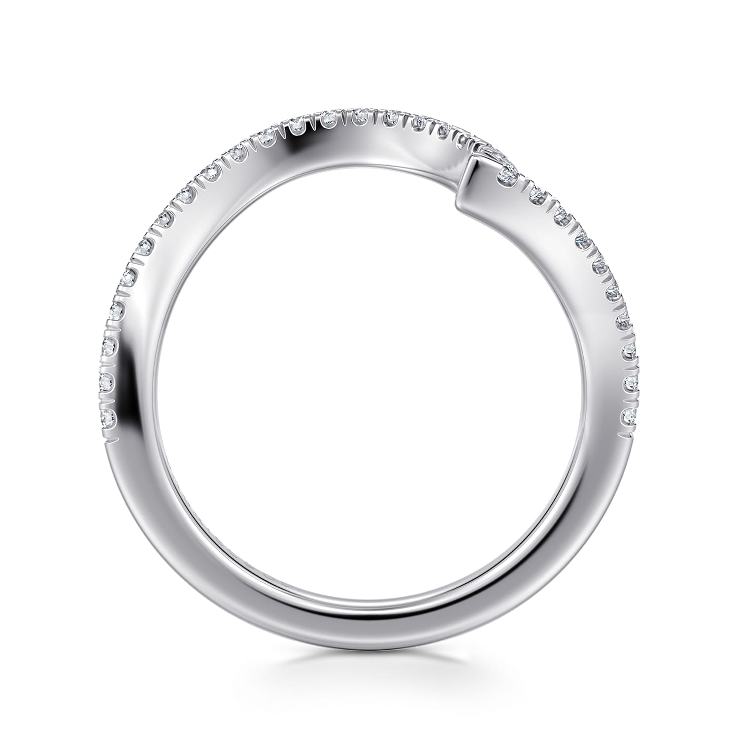 14K White Gold Diamond Matching Wedding Band - 0.23 ct - Shot 2