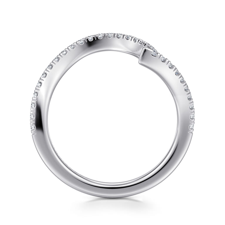 14K White Gold Diamond Matching Wedding Band - 0.23 ct - Shot 2