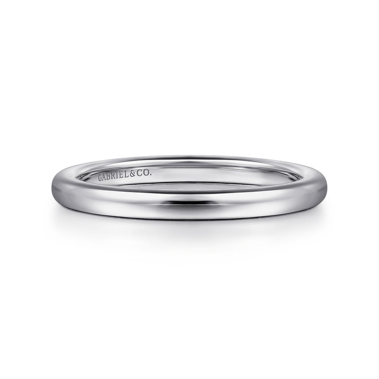 14K White Gold Diamond Matching Wedding Band - Shot 1