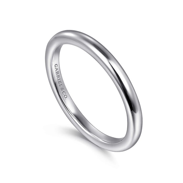 14K White Gold Diamond Matching Wedding Band - Shot 3