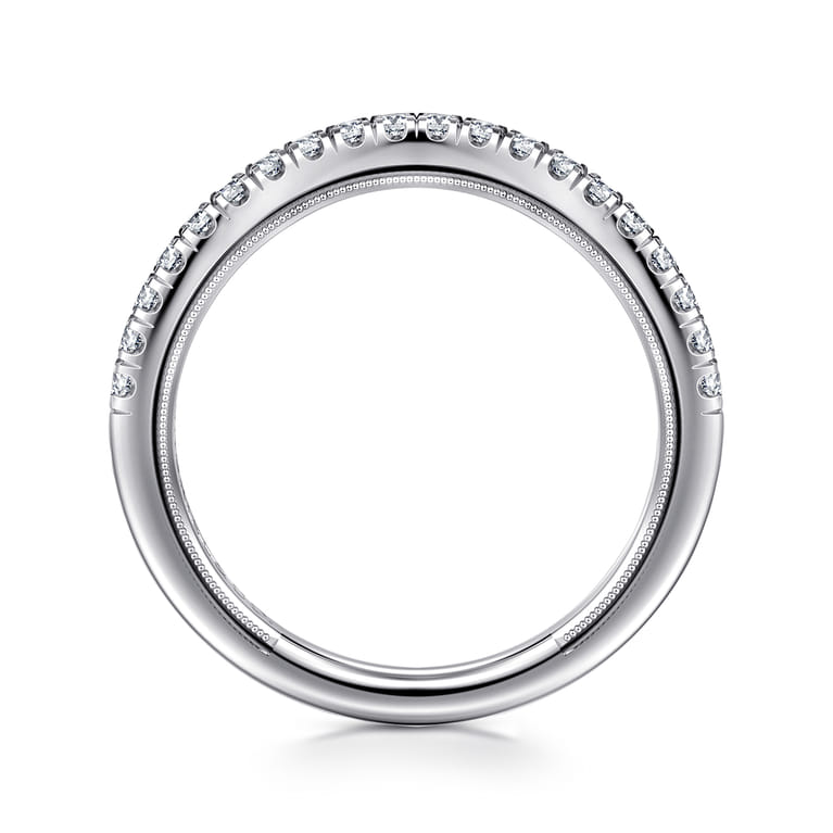 14K White Gold Diamond Matching Wedding Band - 0.23 ct - Shot 2
