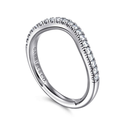 14K White Gold Diamond Matching Wedding Band