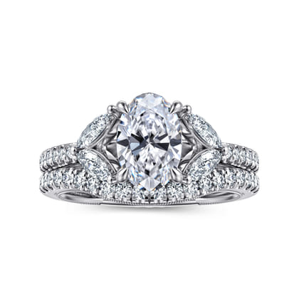 14K White Gold Diamond Matching Wedding Band