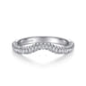 14K White Gold Diamond Matching Wedding Band - 0.43 ct