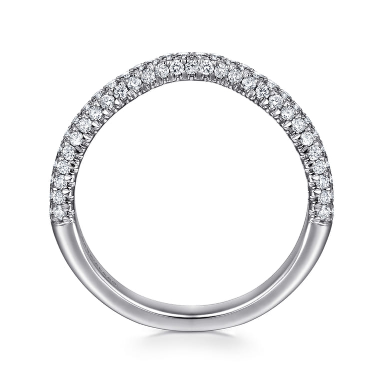 14K White Gold Diamond Matching Wedding Band - 0.43 ct - Shot 2