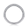 14K White Gold Diamond Matching Wedding Band - 0.43 ct